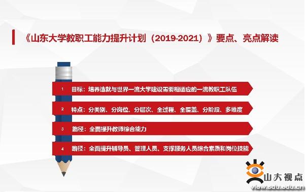 山东大学推出教职工能力提升计划