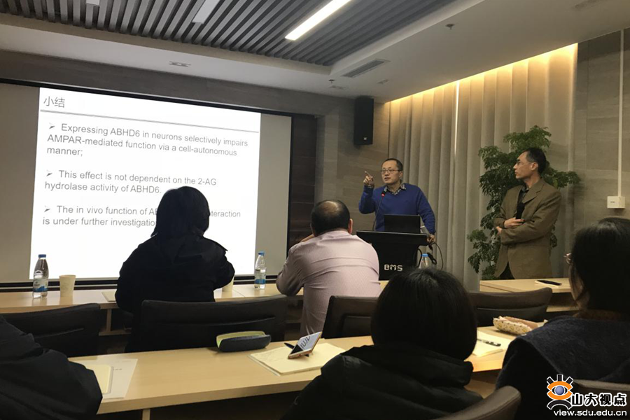 首都医科大学张晨教授北京大学陶伟教授做客基础医学院创新论坛